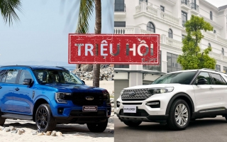 Triệu hồi Ford Everest và Explorer tại Việt Nam do các vấn đề khác nhau