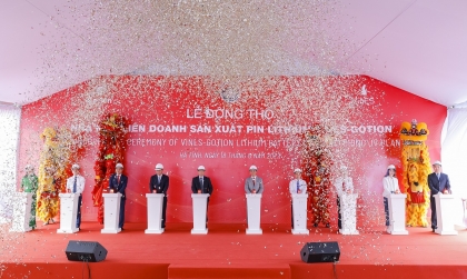 VinES và Gotion động thổ dự án nhà máy sản xuất pin LFP công suất 5 GWh/năm