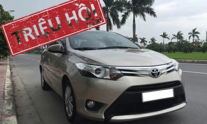 3.810 chiếc Toyota Vios phải triệu hồi để thay túi khí