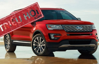 Triệu hồi Ford Explorer do nguy cơ rơi thanh trang trí ngoại thất