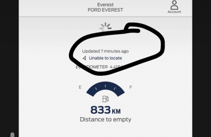Vì sao app Fordpass không định vị được xe Everest?