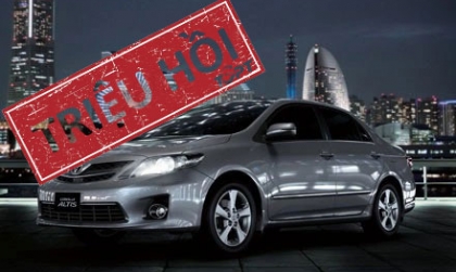 Toyota Việt Nam triệu hồi gần 17.000 chiếc Corolla Altis vì lỗi túi khí