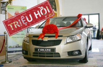 GM Việt Nam triệu hồi hơn 4.300 chiếc Chevrolet Cruze