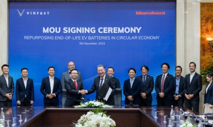 VinFast kí biên bản ghi nhớ cùng tập đoàn Nhật Bản tái sử dụng pin ô tô điện