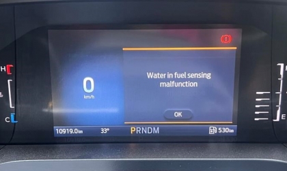 Ford Ranger báo lỗi nước trong cảm biến nhiên liệu thì phải làm sao?