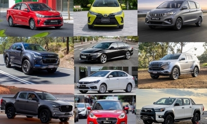 Top 10 mẫu xe bán ít nhất tháng 8/2023