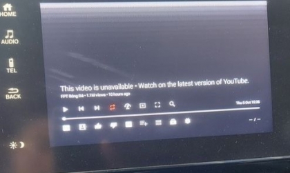 Màn hình giải trí CR-V bị lỗi gì mà không xem được Youtube?