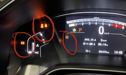 Xin cách tắt các cảnh báo trên đồng hồ Honda CR-V này ạ?