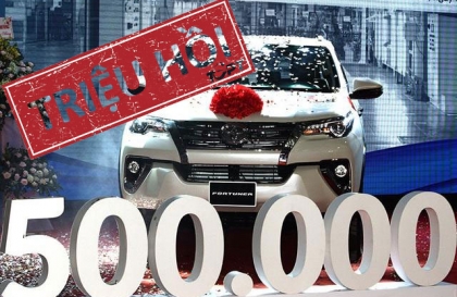 Toyota triệu hồi Fortuner lắp ráp trong nước