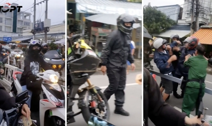 Clip VHGT: Đoàn Harley hành hung người khác vì bị phản ứng do đi ngược chiều vào phà Cát Lái đòi mua vé ưu tiên