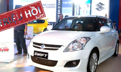 Suzuki triệu hồi Swift tại Việt Nam vì lỗi điều khiển phanh