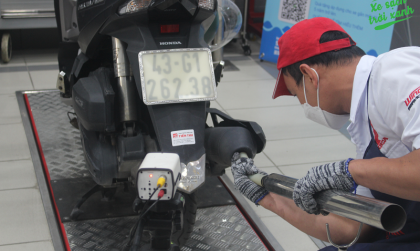 Đến lượt Đà Nẵng triển khai đo khí thải xe mô tô, xe gắn máy