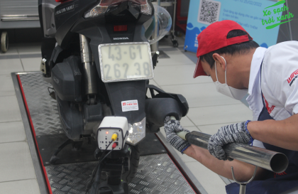 Đến lượt Đà Nẵng triển khai đo khí thải xe mô tô, xe gắn máy