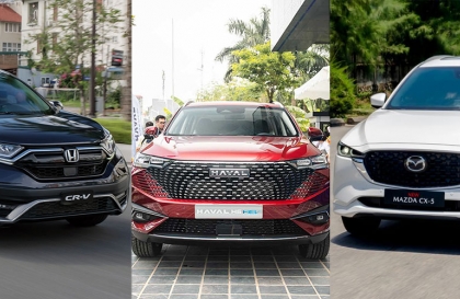 So sánh 3 mẫu crossover hạng C tại Việt Nam: Haval H6, Honda CR-V và Mazda CX-5