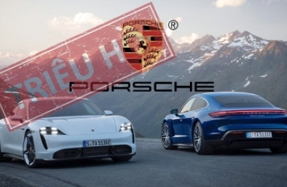 Lại triệu hồi Porsche Taycan trên toàn cầu do lỗi pin điện áp cao