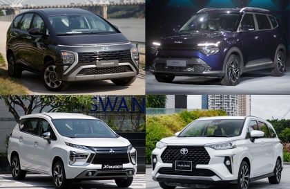 Phân khúc MPV 5+2 giá rẻ: KIA Carens đối đầu Hyundai Stargazer, Mitsubishi Xpander và Toyota Veloz