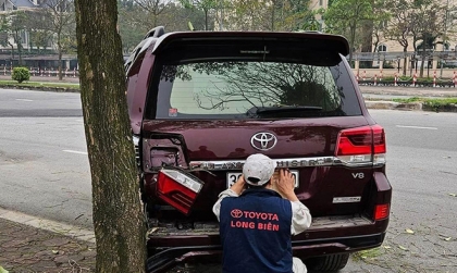 Clip TNGT: Giây phút chiếc Lexus LX570 30A 83999 mất kiểm soát ở tốc độ cao