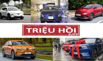 VinFast thực hiện cùng lúc 3 đợt triệu hồi xe