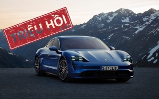 Triệu hồi Porsche Taycan trên toàn cầu do lỗi hệ thống dây an toàn