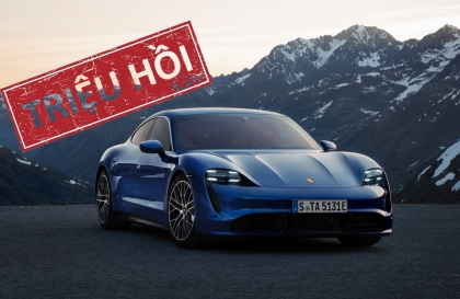 Triệu hồi Porsche Taycan trên toàn cầu do lỗi hệ thống dây an toàn