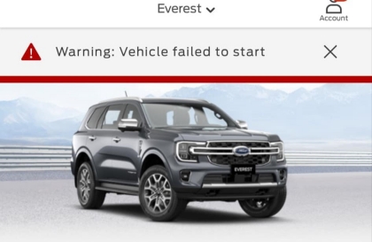 Fordpass bị lỗi trên Everest thế này do vấn đề gi?