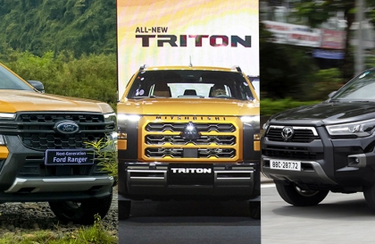 Mitsubishi Triton Athlete sẽ cạnh tranh thế nào với Ford Ranger Wildtrak và Toyota Hilux Adventure?