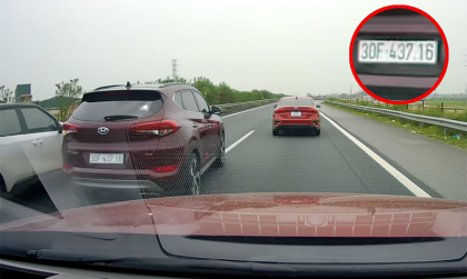 Ý thức Giao thông: Clip Hyundai Tucson 30F 43716 biểu diễn lạng lách như đua xe trên cao tốc