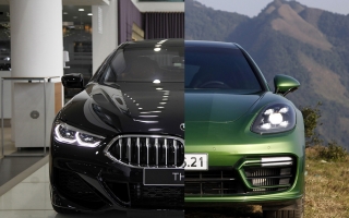 So sánh BMW 840i Gran Coupe M Sport và Porsche Panamera