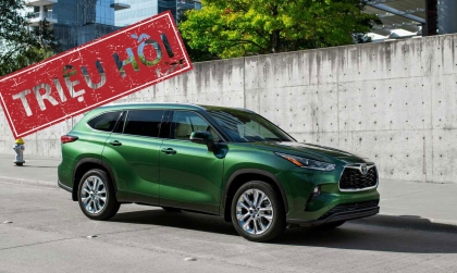 Triệu hồi Toyota Highlander trên toàn cầu do lỗi ghế