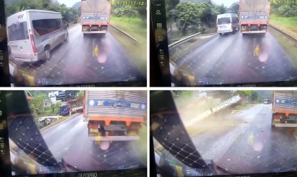 Clip TNGT: Toàn cảnh vụ xe khách 16 chỗ dán logo VTV cố tình bỏ chạy sau vượt ẩu gây tai nạn cho xe khác