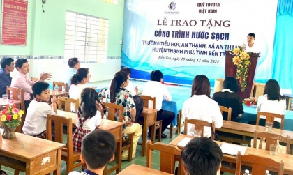 Đóng góp xã hội: Quỹ Toyota Việt Nam bàn giao công trình nước sạch tại Bến Tre
