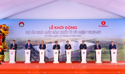 VinFast chính thức khởi công nhà máy ô tô điện tại Hà Tĩnh