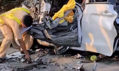 Ảnh TNGT: Mitsubishi Xpander biến dạng không nhận ra sau tai nạn