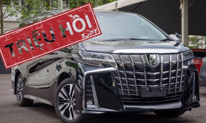 Triệu hồi Toyota Alphard tại Indonesia do lỗi ở máy phát điện