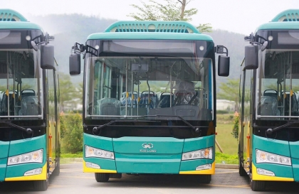 Kim Long Motor Huế xuất khẩu 200 xe buýt điện sang Hàn Quốc