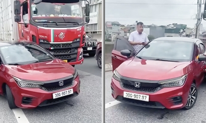 Clip TNGT: Cái giá phải trả cho tài xế Honda City cố tình vượt ẩu