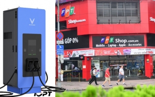 Trạm sạc và trạm đổi pin cho VinFast sẽ được đặt tại hệ thống FPT Shop trên toàn quốc