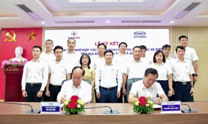 TMT Motors ký thoả thuận với EVN Hà Nội để xây dựng hệ thống trạm sạc điện cho ô tô và xe máy