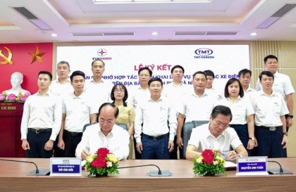 TMT Motors ký thoả thuận với EVN Hà Nội để xây dựng hệ thống trạm sạc điện cho ô tô và xe máy