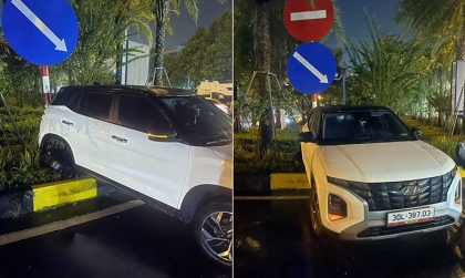 Ảnh TNGT: Hyundai Creta bị công-ten-nơ đâm bắn lên dải phân cách