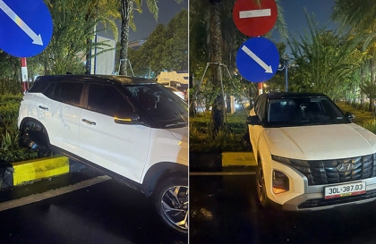 Ảnh TNGT: Hyundai Creta bị công-ten-nơ đâm bắn lên dải phân cách