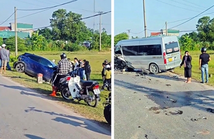 Clip TNGT: Tai nạn kinh hoàng khi Lexus RX vượt ẩu đấu đầu Ford Transit