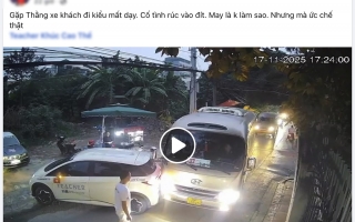 Ý thức giao thông: Thày dạy lái xe đăng clip chê bai tài xế xe khách, ai ngờ chính mình là người sai