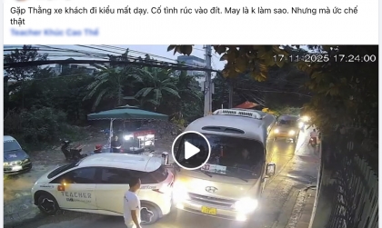 Ý thức giao thông: Thày dạy lái xe đăng clip chê bai tài xế xe khách, ai ngờ chính mình là người sai