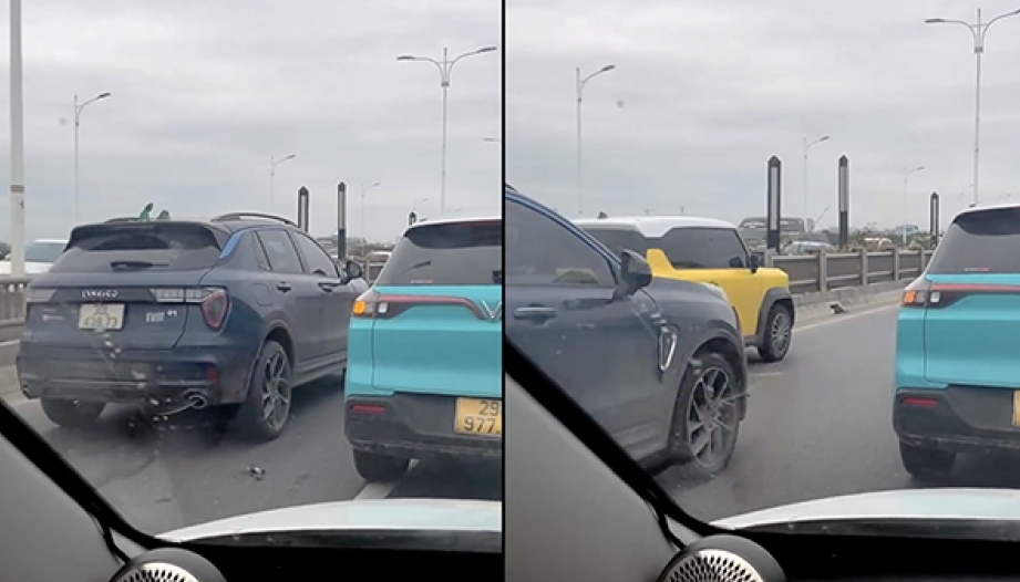 Clip TNGT: Lynk & Co 01 thử độ cứng của Bé Ba - VinFast VF 3