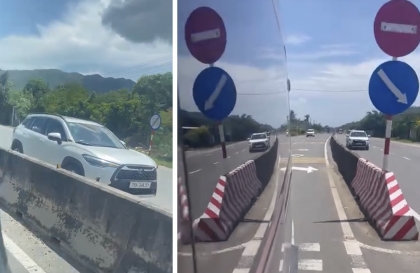 Ý thức Giao thông: Tài xế Toyota Corolla Cross thản nhiên đi ngược chiều trên quốc 1