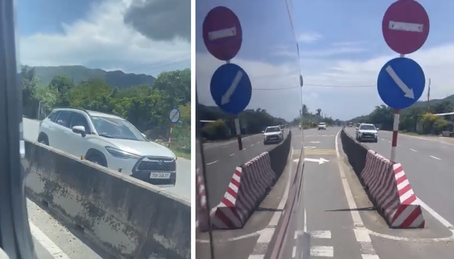 Ý thức Giao thông: Tài xế Toyota Corolla Cross thản nhiên đi ngược chiều trên quốc 1