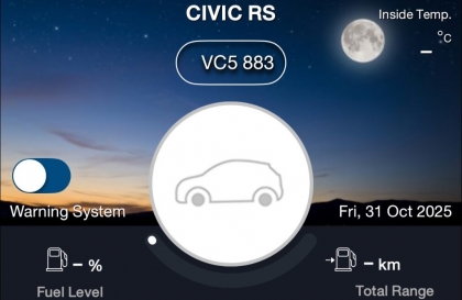 Sao app Honda của em không bật tắt xe Civic từ xa được?