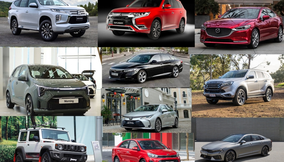 Thị trường ô tô Việt Nam: Top 10 mẫu xe bán ít nhất tháng 11/2025