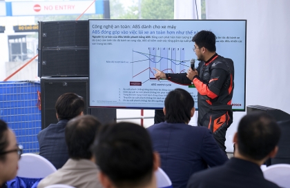 Quỹ Phòng chống Chấn thương Châu Á tổ chức mô phỏng công nghệ ABS cho xe máy